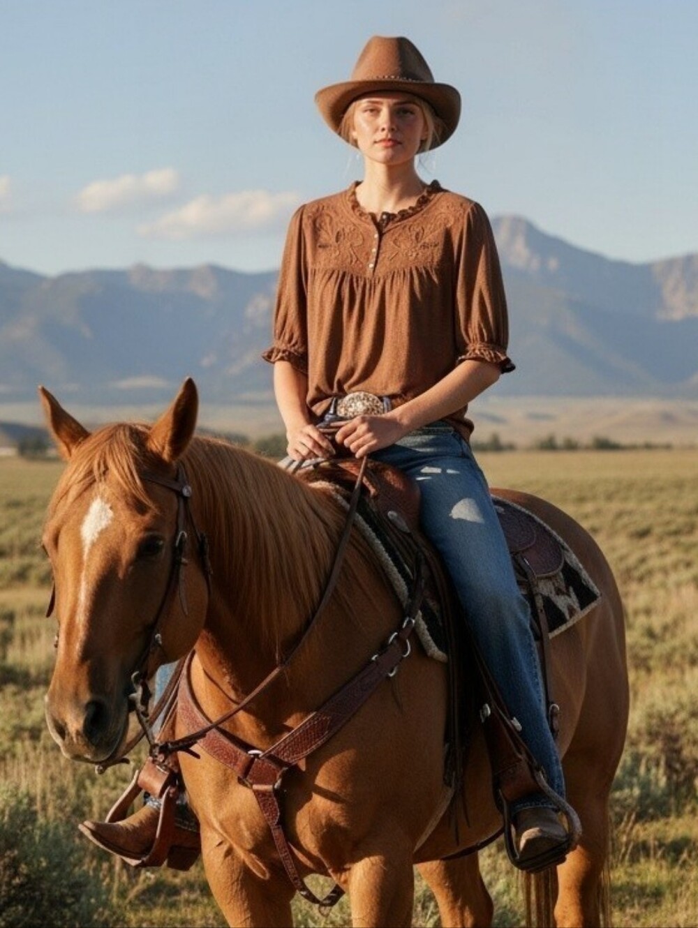 Lucky Brand Embroidered Peasant Top